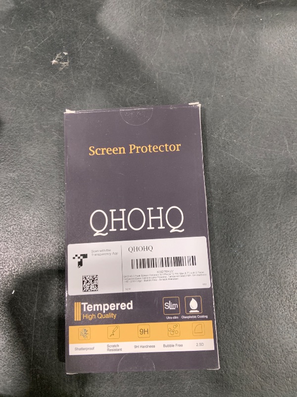 Photo 1 of QHOHQ 3 Pack Screen Protector for iPhone 12 Pro Max 6.7" with 2 Pack Tempered Glass Camera Lens Protector, Ultra HD, 9H Hardness, Scratch Resistant, Easy Install - Case Friendly