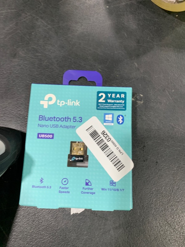 Photo 1 of TP-Link USB Bluetooth Adapter for PC - Bluetooth 5.3 Dongle Receiver, Plug and Play, Nano Design, EDR & BLE, Supports Windows 11/10/8.1/7 for Desktop, Laptop, PS5/PS4/Xbox Controller (UB500)