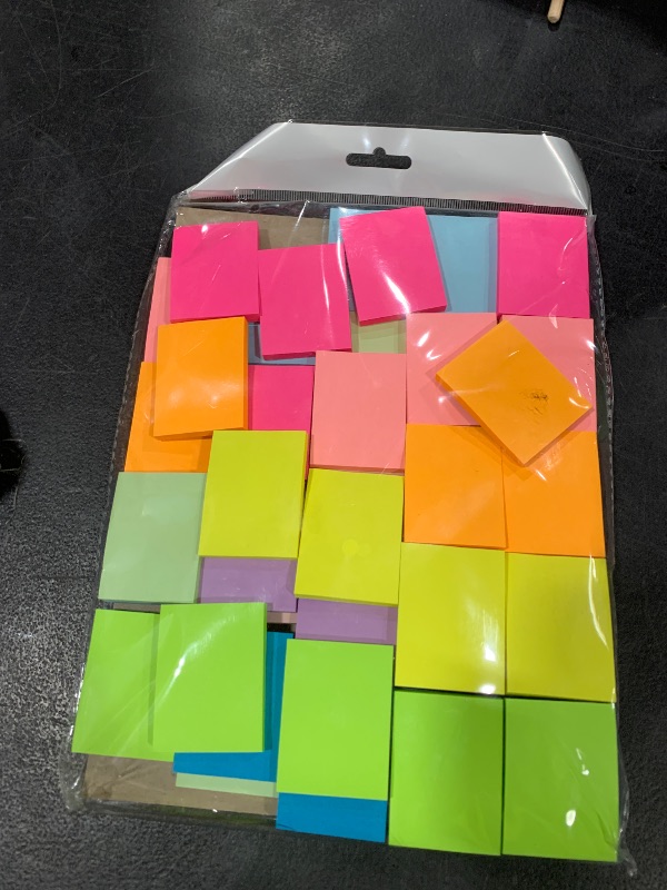 Photo 1 of (50 Pads) Sticky Notes 1.5x2, 10 Colors Self Sticky Notes, Sticky Pads, Recyclable, Self-Stick Pads, Easy to Stick for Home, Office, Notebook