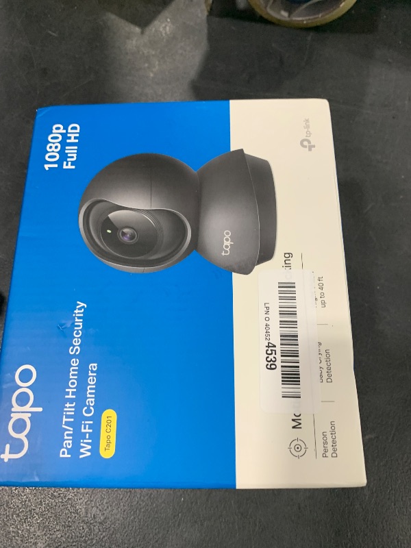 Photo 1 of Tapo by TP-Link Pan/Tilt Security Camera for Baby Monitor, Pet Camera w/Motion Detection, 1080P, 2-Way Audio, Night Vision, Cloud & SD Card Storage, Works with Alexa & Google Home, Black (Tapo C201)