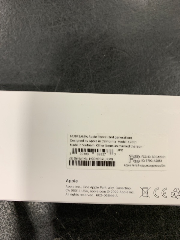 Photo 1 of Apple Pencil (2nd Generation): Device Compatibility Check Required - Pixel-Perfect Precision, Perfect for Note-Taking, Drawing, and Signing documents. Attaches, Charges, and Pairs magnetically.