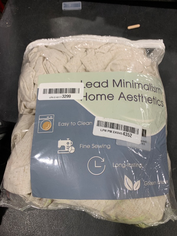 Photo 1 of 102 Inch Long Curtains Pinch Pleat Linen Curtains for Living Room 2 Panels Set Natural Cream Semi Sheer Light Filtering Boho Neutral 102 Inch Pleated Curtain with Hooks Floor Ceiling Bedroom Window