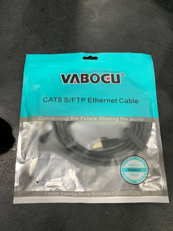 Photo 1 of Cat 8 Ethernet Cable, 1.5Ft 3Ft 6Ft 10Ft 15Ft 20Ft 30Ft 40Ft 50Ft 60Ft 100Ft Heavy Duty High Speed Internet Network Cable, Professional LAN Cable Shielded in Wall, Indoor&Outdoor