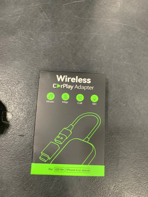 Photo 1 of Wireless CarPlay Adapter for Apple iPhone, Converts Factory Wired CarPlay to Wireless CarPlay 2024 Upgrade Plug & Play Auto Connect Fast Easy Use for Cars from 2017 & iPhone iOS Dark Black