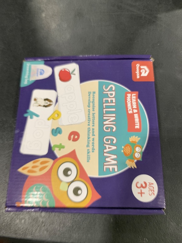 Photo 1 of Coogam Reading & Spelling Learning Toy, Wooden Letters Flash Cards Sight Words Matching ABC Alphabet Recognition Game Preschool Educational Tool Set for 3 4 5 Years Old Boys and Girls Kids