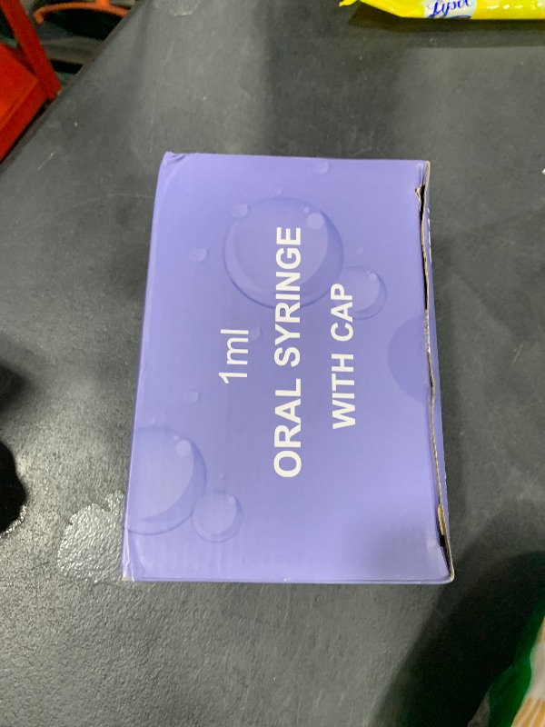 Photo 1 of 50 Pcs 1ml Syringes with Caps Oral Dispenser Individually Sterile Warpped for Medicine Dropper, Colostrum Collect Feeding Pets, Liquid