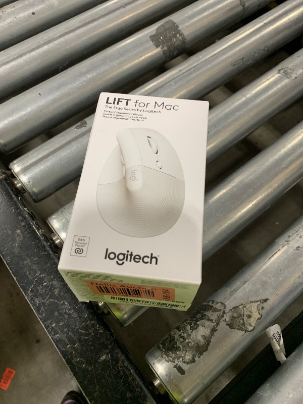 Photo 1 of Logitech Lift for Mac Wireless Vertical Ergonomic Mouse, Bluetooth, Quiet Clicks, Silent Smartwheel, 4 Customizable Buttons, for macOS/iPadOS/MacBook Pro/Macbook Air/iMac/iPad - Off White