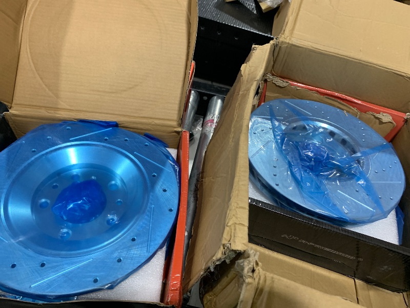 Photo 1 of A-Premium Front and Rear Drilled and Slotted Disc Brake Rotors + Ceramic Pads Kit Compatible with Select Mazda Models - CX-5 CX5 2016 2017 2018 2019, 12-PC Set