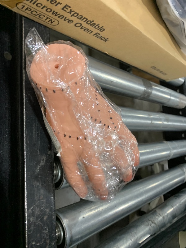 Photo 1 of Rercarre Wednesday Addams Family Thing Hand, Cosplay Hand by Addams Family, Fake Hand Toys Scary Props Halloween Decorations Prop Movie, (HWDA-BACX)