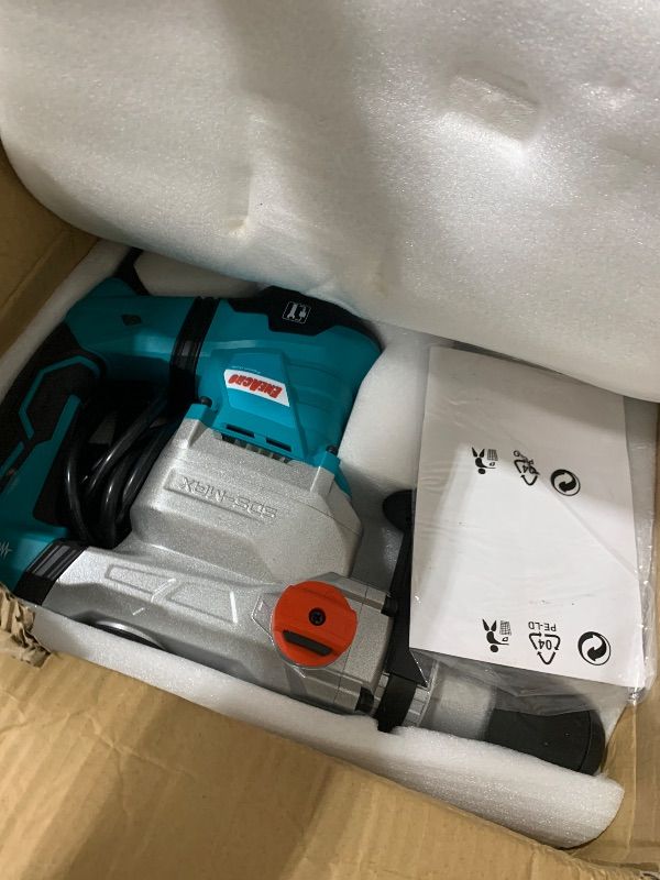 Photo 1 of ENEACRO SDS-Max Heavy-Duty Rotary Hammer Drill 9 Ft.lbs, 3 Functions with Safety Clutch & Vibration Control 1-9/16" Drilling Capacity in Concrete– Includes Chisel, Drill Bit, and Tool Bag
