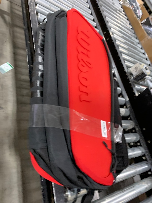 Photo 1 of WILSON Clash V2 Super Tour Tennis Racket Bag - Red/Black, Holds up to 15 Rackets