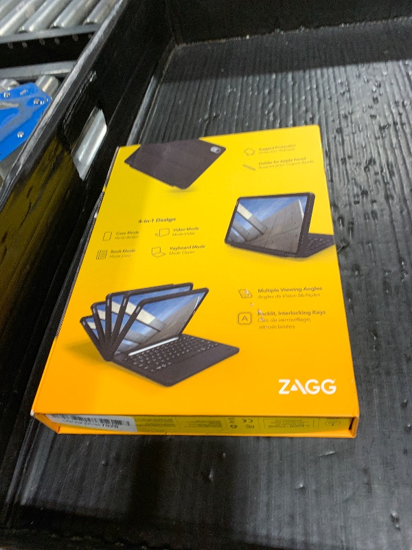 Photo 1 of ZAGG Rugged Book iPad 11" (A16)/ 10.9" (Gen 10) Case - Durable Wireless Keyboard Case, Military-Grade Drop Protection, Multi-Device Pairing, Detachable Backlit Keyboard, Black