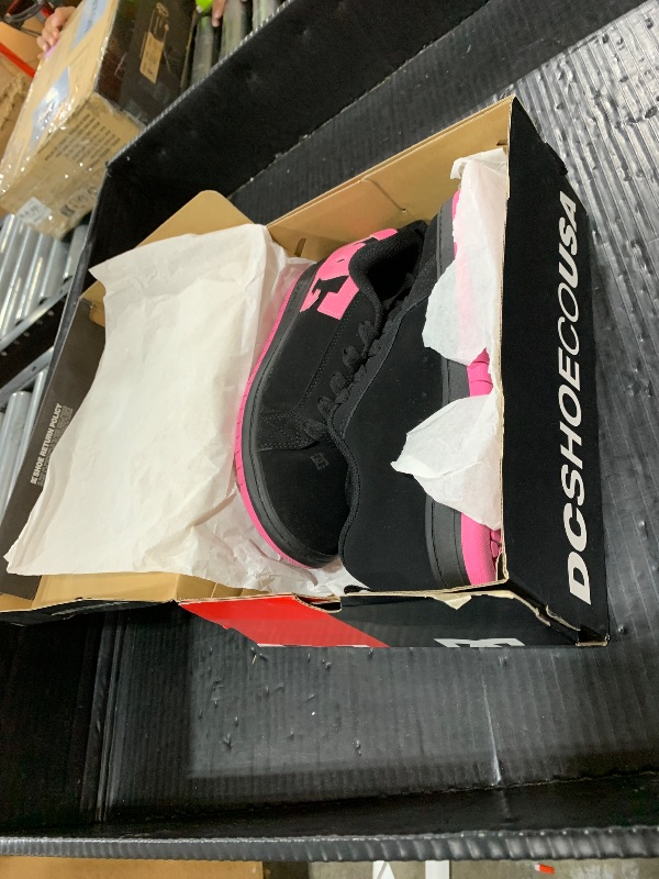 Photo 1 of DC Court Graffik Low Top Skate Shoe Sneaker, Black/Pink, 6 US Unisex Big Kid