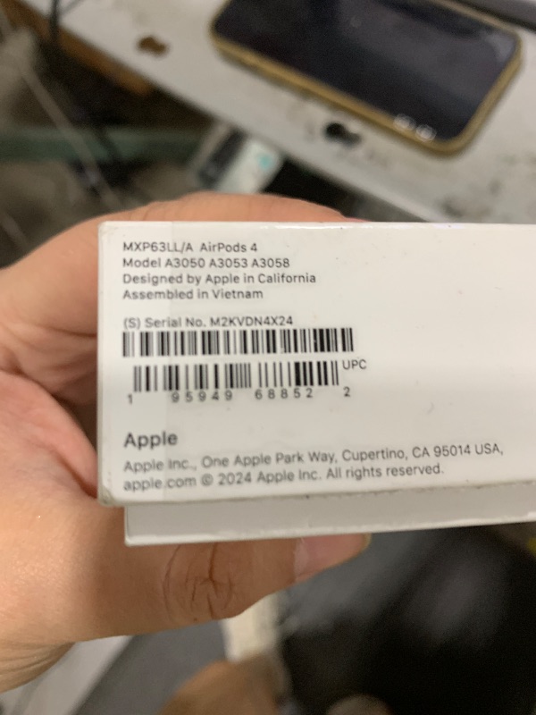 Photo 1 of Apple AirPods 4 Wireless Earbuds, Bluetooth Headphones, Personalized Spatial Audio, Sweat and Water Resistant, USB-C Charging Case, H2 Chip, Up to 30 Hours of Battery Life, Effortless Setup for iPhone
