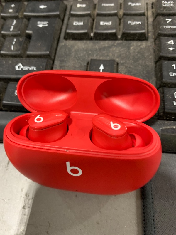 Photo 1 of Beats Studio Buds - True Wireless Noise Cancelling Earbuds - Compatible with Apple & Android, Built-in Microphone, IPX4 Rating, Sweat Resistant Earphones, Class 1 Bluetooth Headphones - Red
