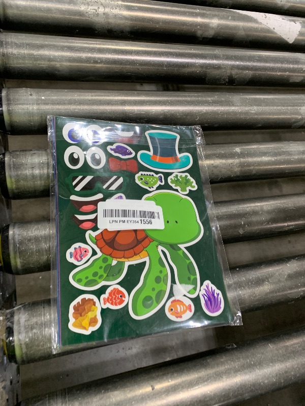 Photo 1 of 24 Sheets 8.27''×5.9'' Make Your Own Sea Animals Stickers for Kids Toddlers, Make a Face Stickers for Kids Party Favors Activities