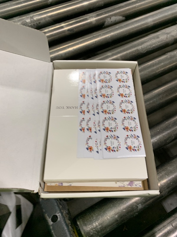 Photo 1 of XXINMOH 102 PACK Floral Thank You Cards With Envelopes (4"x6") - Wildflower Blank Cards With Adhesive Envelopes & Matching Stickers for Wedding, Bridal Showers, Baby Showers, Birthday, All Occasion
