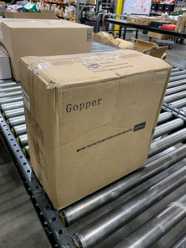 Photo 1 of Gopper 12" Ultra Quiet Bathroom Fan w/LED Light, 1.0 Sone 141CFM 10x10 Mount