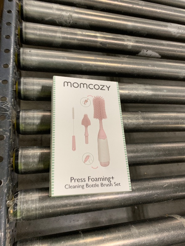 Photo 1 of Momcozy Bottle Brush Kit, Innovative Push-Press Design for Better Cleaning - Baby Bottle Cleaner Brush for Baby Bottle, Breast Pumps, Nipples, and More - Can Generate Foam for Better Cleaning, Pink