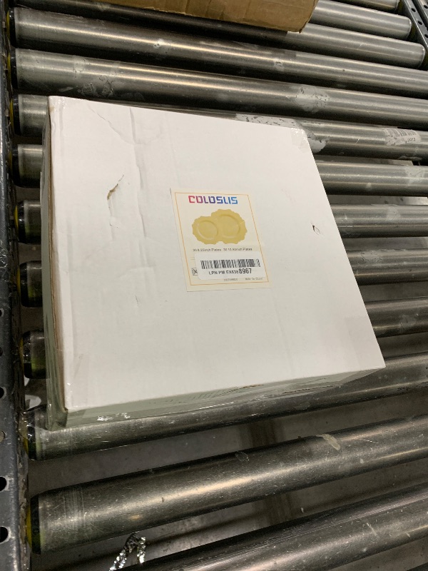 Photo 1 of COLOSUS Disposable Lemon Yellow Plastic Plates 60Pcs, Light Baby Yellow Party Plates, Heavy Duty 30 Dinner plate 10.5” and 30 Salad/Dessert Plate 8.25” for Easter day Party Dinner