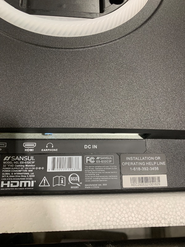 Photo 1 of SANSUI 32 Inch Curved 240Hz Gaming Monitor High Refresh Rate
