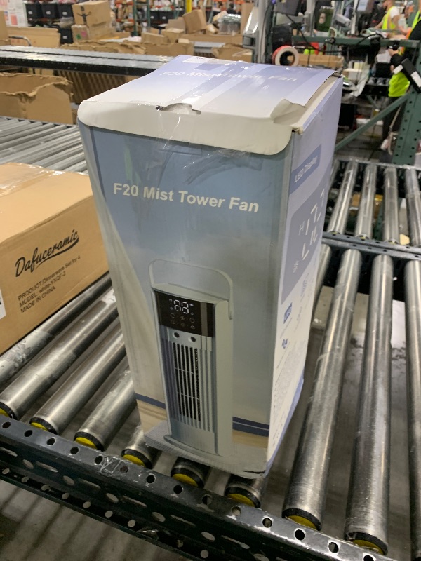 Photo 1 of XIUREI 16'' Misting Tower Fan, 700ml Tank, 90° Oscillating Fan w/Remote, Bladeless Desk Fan