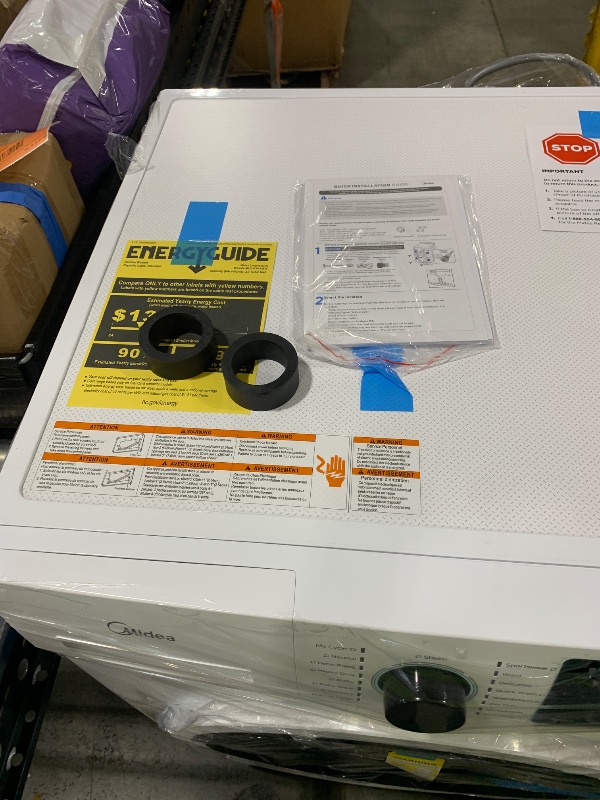 Photo 1 of Midea 24 Inch Washer and Dryer Combo, All in One Washer and Dryer 2.7 cu.ft 26lbs, Ventless Washing Machine, Steam Care, Overnight Dry, 1400 RPM, 16 Cycles Front Load Washer, Full-Automatic, White