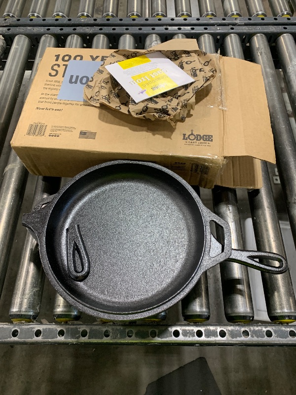 Photo 1 of Lodge Pre-Seasoned 2-in-1 Cast Iron Combo Cooker - 3.2 Quart Deep Pot Cooker + 10.25 Inch Frying Pan