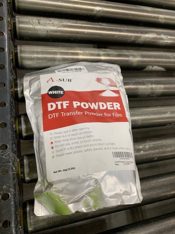 Photo 1 of A-SUB DTF Powder, 35.3 oz White DTF Transfer Powder, Hot Melt Adhesive for Sublimation, Ideal for Digital Prints on Any Color and Material Fabric
