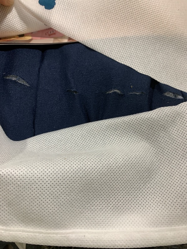 Photo 1 of Mr. Sandman Weighted Blanket 5LBS 36 x 48 Inches, Minky Dots Heavy Blanket with Glass Beads, Soft and Cooling for School and Home, Navy Blue
