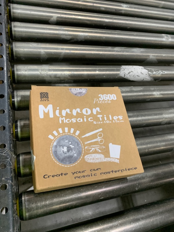 Photo 1 of AIVS Self Adhesive Disco Mirror Tiles Kit-3600PCS 10x10 mm Glass Mosaic Mirror Tiles for Crafts - Disco Ball Decor,DIY Cowboy Hat,Mirror Frame Border and Art Collage,Unique DIY Gift