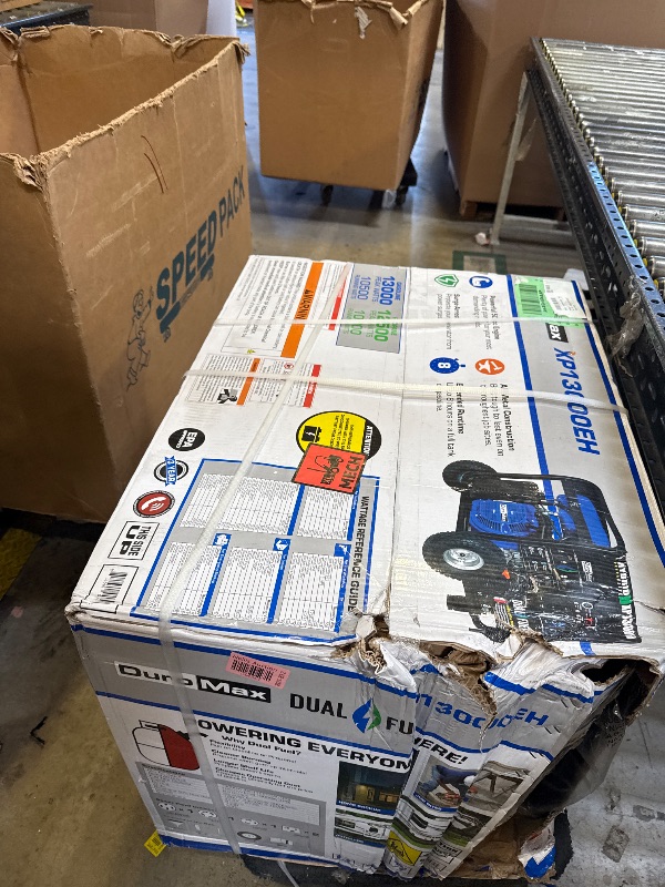 Photo 1 of DuroMax XP13000EH 13,000-Watt Dual Fuel Portable Generator - Gas & Propane, Electric Start, Whole Home Backup Power, Transfer Switch Ready, RV & Emergency Ready