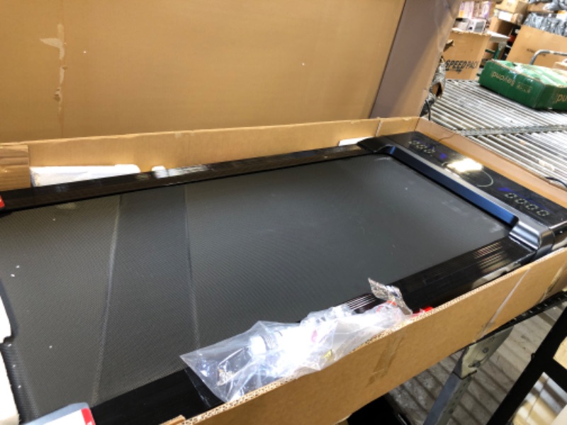 Photo 1 of TRAILVIBER Walking Pad Treadmill with 12% 9-Level Auto Incline, 450 lbs Capacity and RGB LED Screen Under Desk Treadmill with Auto Incline and Hiking Mode, Compact Treadmills for Home Small/Office