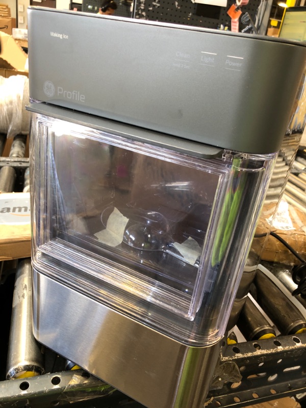 Photo 1 of GE Profile Opal 2.0 XL with 1 Gallon Tank, Chewable Crunchable Countertop Nugget Ice Maker, Scoop included, 38 lbs in 24 hours, Pellet Ice Machine with WiFi & Smart Connected, Stainless Steel