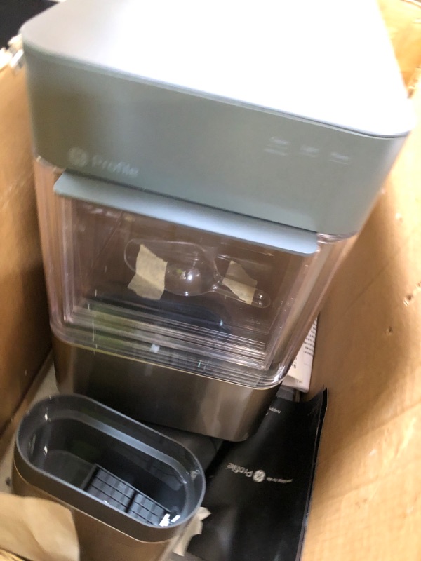 Photo 1 of GE Profile Opal 2.0 XL with 1 Gallon Tank, Chewable Crunchable Countertop Nugget Ice Maker, Scoop included, 38 lbs in 24 hours, Pellet Ice Machine with WiFi & Smart Connected, Stainless Steel