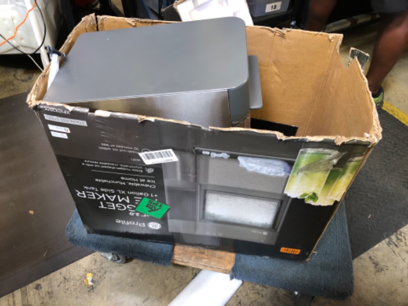 Photo 1 of GE Profile Opal 2.0 XL with 1 Gallon Tank, Chewable Crunchable Countertop Nugget Ice Maker, Scoop included, 38 lbs in 24 hours, Pellet Ice Machine with WiFi & Smart Connected, Stainless Steel