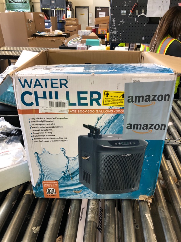 Photo 1 of ACTIVEAQUA AACH50HP Water Chiller for Aquarium, Hydroponics, Bathtub – 0.5 HP, Fast Cooling, 90-172 Gallons, Titanium Evaporator – Fittings Included