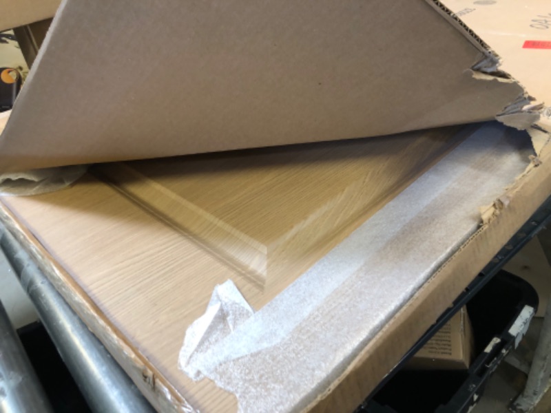 Photo 1 of 31 in. x 81 in. 2 Panel Hollow Core Oak Finished PVC Composite Interior Door Slab
