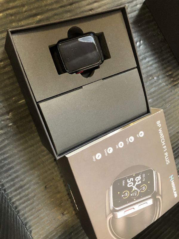 Photo 1 of HISOLAN Smart Blood Pressure Monitor Watch with Inflatable Cuff- Accurate Health Tracking, Wrist BP Monitor, Blood Oxygen Monitoring and Heart Rate, Long Battery Life, Compatible with iOS and Android