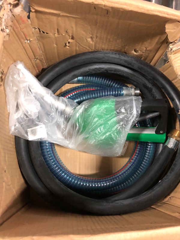 Photo 1 of BORRITT 12V 175W Diesel Transfer Pump,Electric Fuel Transfer Pump & flowmeter 12 GPM Self-Priming Pump & AUTO Fuel Nozzle & 2 Hoses NPT Threads Fitting