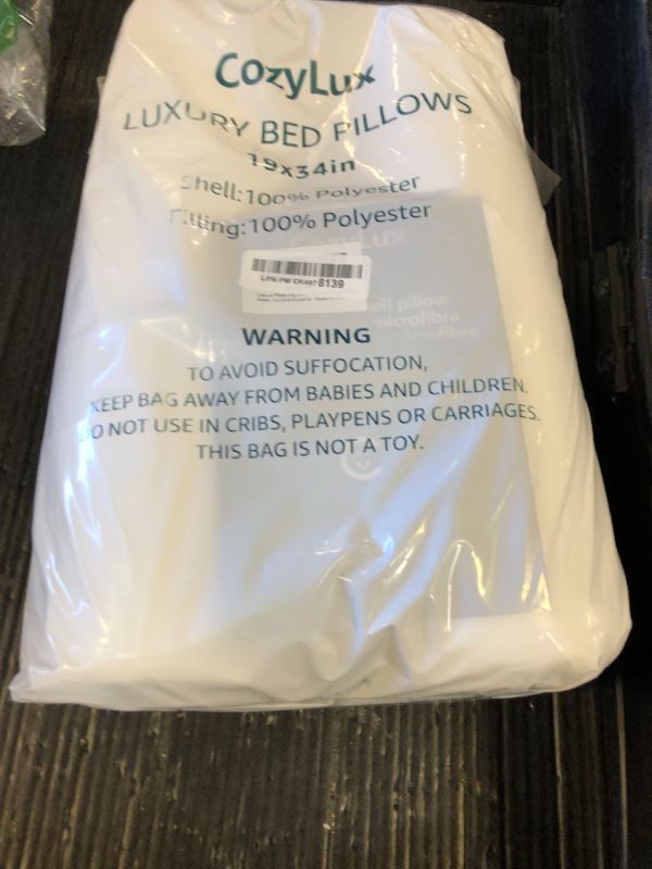 Photo 1 of CozyLux Pillows King Size Set of 2, Hotel Quality Bed Pillows for Sleeping 2 Pack, Cooling Pillows for Side Back and Stomach Sleepers, Down Alternative Luxury Soft Supportive Fluffy Pillows (19x34)