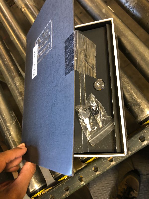 Photo 1 of KYODOLED 10.5Inch Book Safe with Key Lock,Extra Large Portable Metal Safe Box, Dictionary Diversion,Secret Book Hidden Safe,10.5" x 7.8" x 2.6" Black Extra Large
