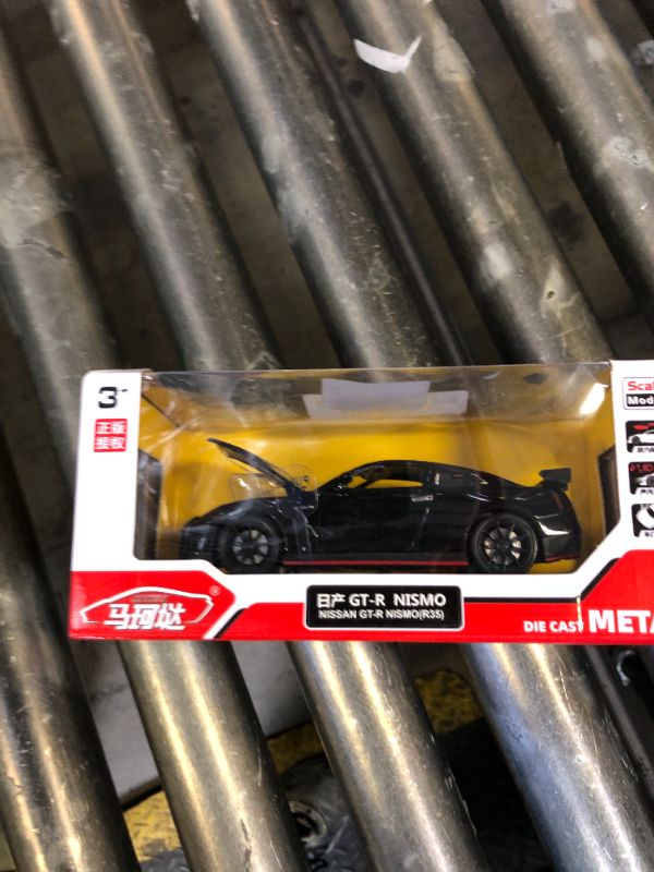 Photo 1 of 1:32 Scale 2023 Nissan GT-R Nismo (R35) Sports Car Model Toy Car Metal Diecast Toy Vehicle, Doors Open, Light Sound, Pull Back, Toys for Boys Kids Gifts, Men Collection, Home Office Décor, Black