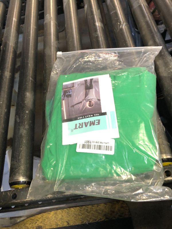 Photo 1 of EMART Green Screen Backdrop, 6 x 9 Ft Photography Greenscreen Background Sheet Fabric Kit for YouTube Video Streaming Zoom, Small Photo Chromakey Muslin Cloth Curtain with 4 Clip