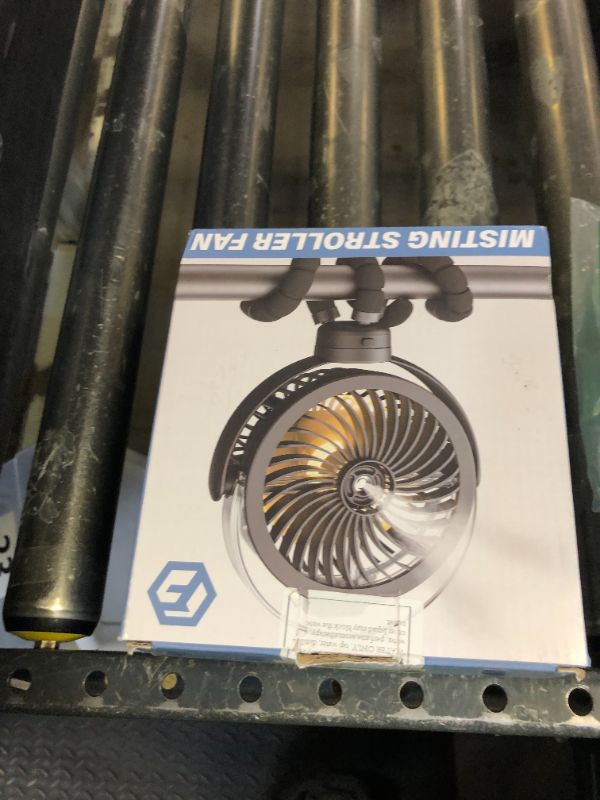 Photo 1 of Misting Stroller Fan, 6000mAh Battery Operated Portable Fan with Light & 360° Pivoting, Personal Fans with Flexible Tripod for Baby, Office, Travel,Treadmill,Outdoors