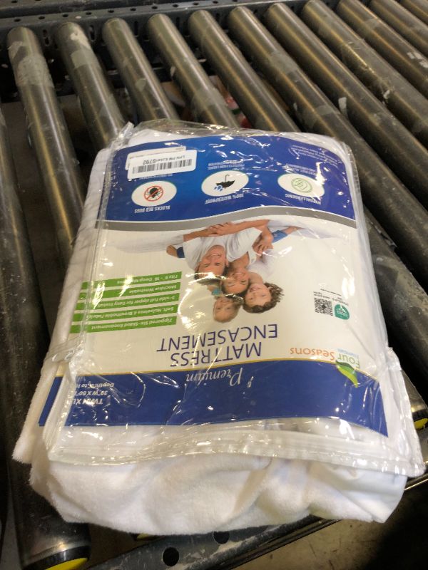 Photo 1 of Twin Extra Long (XL) Mattress Protector - Zippered Waterproof Mattress Cover - Hypoallergenic Dust Allergen Proof Encasement - Deep Pocket Cotton Terry Top