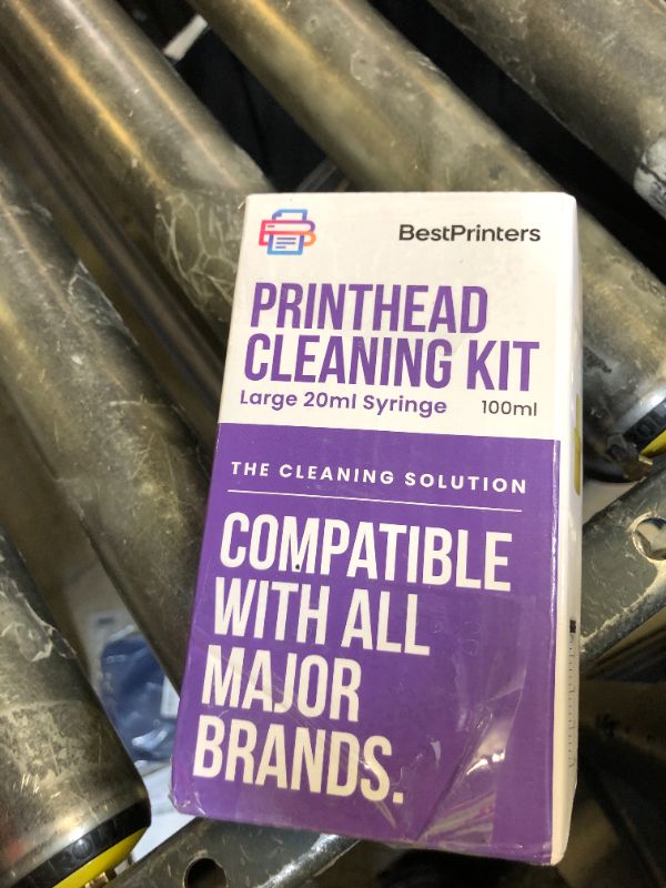 Photo 1 of Best Printer Cleaning Kit for Epson, HP | Brother Inkjet Printhead Cleaning Kit | Inkjet Printer Head Cleaner | Printer Head Cleaning Kit with LARGE 20ml Syringe - 100ml Printer Cleaning Fluid