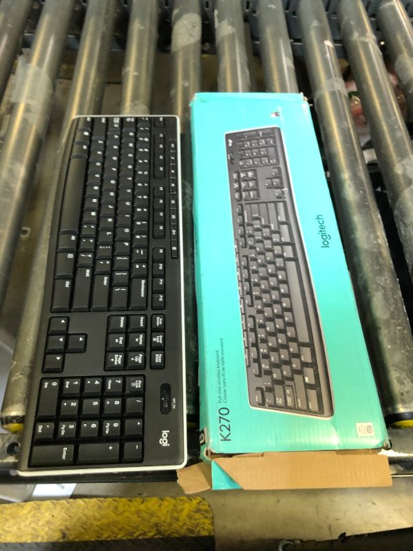 Photo 1 of Logitech K270 Wireless Keyboard, USB Unifying Receiver, Black