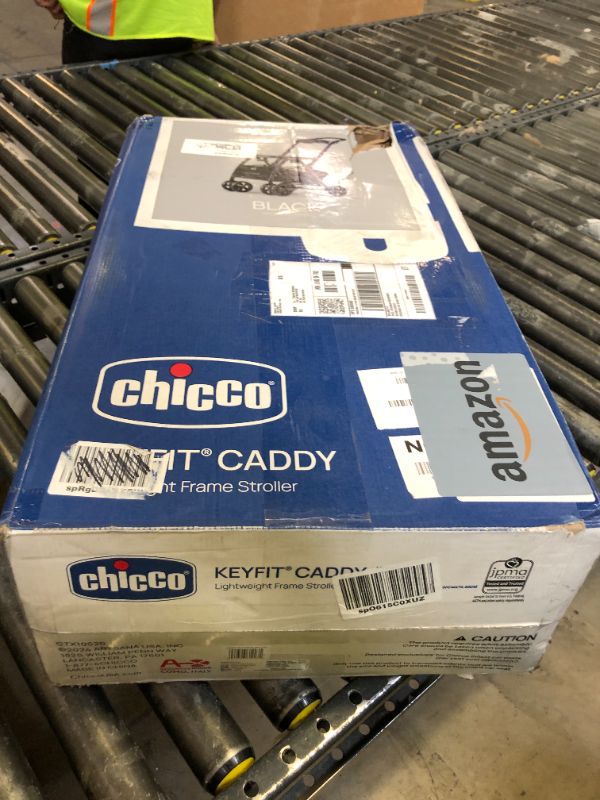 Photo 1 of Chicco KeyFit Caddy Frame Stroller, Accepts All Chicco Infant Car Seats, Adjustable Handle, Parent Tray | Black/Black