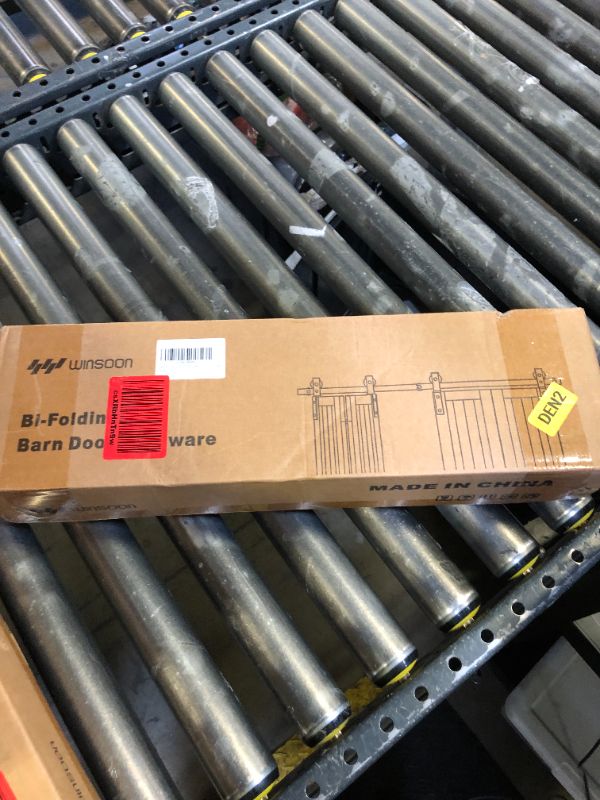Photo 1 of WINSOON Bifold Door Hardware 40 inch: Bi fold Heavy Duty Bifold Barn Hardware Kit - 40" Sliding Track for Max Two 19" Barn Door Panels 36" Openging - Top Mount, Doors Not Included
